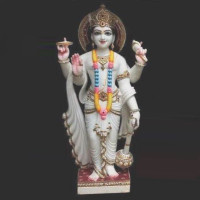 3 Feet Statue of Standing Lord Vishnu in Divine 